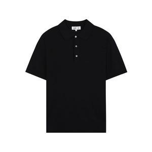 SIEG 코튼 베이직 카라 반팔 풀오버 블랙 (PGUCD8016)