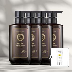 [댕기머리] 뉴골드 샴푸 500ml 4개+바쿠치올 토닝 선크림 50ml
