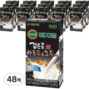 정식품 베지밀 아몬드 호두 검은콩 두유 190ml, 48개