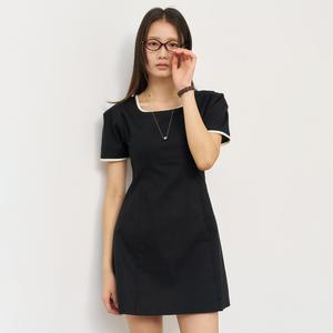 WOMAN 리넨 블렌드 퍼프 미니 원피스 [BLACK] / WBE2L15511