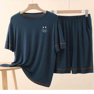 남성 여름잠옷 빅사이즈 아이스 실크 잠옷 세트 남성잠옷 3XL-6XL