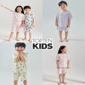 [탑텐키즈]공용) 뱀부 반소매 라운지 세트(MKF2UI3002)