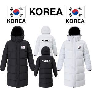 NEW2025 훼르자롱패딩 KOREA 한국 태극기 단체 축구패딩 벤치코트 돕바 남자 여자 아동~빅사이즈