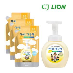 아이깨끗해 핸드워시 용기250ml (보송보송파우더향)X리필200ml(3개)