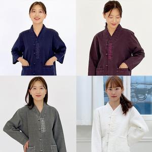 백제봉 생활한복 봄 여름 가을 겨울 여자 개량한복 자수문양 저고리 단품 여성 법복 절복