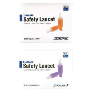 에스디바이오센서 스탠다드 안전란셋 Safety Lancet 100T 일회용 자동란셋 30G