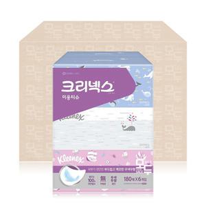 크리넥스 미용티슈 무향 (180매x6입)x4팩 /각티슈