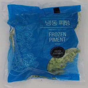 [얌얌마켓] 냉동 청피망 다이스컷 1kg (아이스박스 포함)