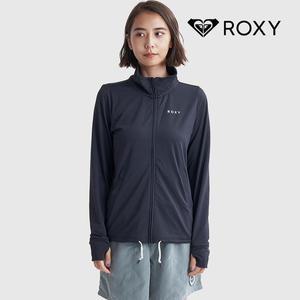 [록시] 오로라 스탠드 집업 래쉬가드 BLK