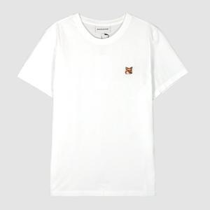 메종키츠네 25SS 여성 폭스헤드 반팔티 화이트 LW00105KJ0008 P100