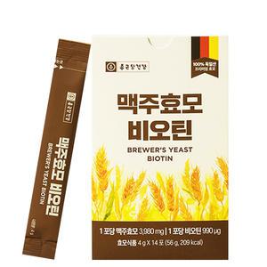 종근당건강 맥주효모 비오틴 1박스 14포