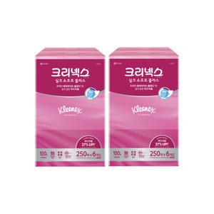 [크리넥스]크리넥스 실크소프트 플러스 250매 6개입X2팩