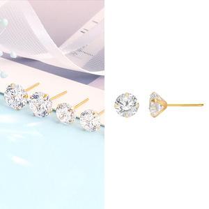 골드피아_14K 6mm 큐빅 귀걸이