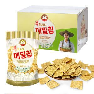 흑메밀칩 230gX8봉 대용량 과자 사무실 간식 흑버큇칩