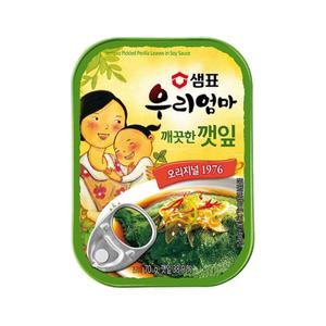[기타]샘표 우리엄마 깨끗한깻잎 장아찌 간편반찬 70g x 3개