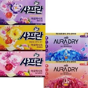 아우라드라이 섬유유연제 건조기용 섬유유연시트 시트형 시트 샤프란