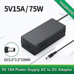 5V 15A 75W 전원 공급 장치 100V-240V AC-DC 어댑터 WS2811 LED 스트립 조명용 스위칭 변환기