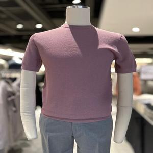 [레노마] RPFPKT53A S/S 인디언핑크 면혼방 라운드 반팔니트