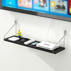 벽고정 공유기 선반 셋톱박스 (60cm) (블랙) (3mfDZ)