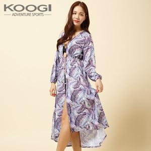[쿠기(KOOGI)]쿠기 여성 롱로브 가디건 비치가운 KF-M395 단품
