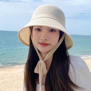 [라일리] Rly 여성 여름 리본 끈 보넷 벙거지 소공녀 버킷햇 비치  14933888)