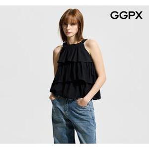[GGPX]홀터넥 캉캉 블라우스 (GP5SH005F)