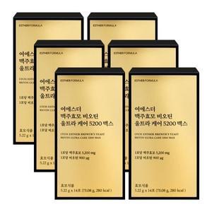 여에스더 맥주효모 비오틴 울트라 케어 5200 맥스 14포X6박스