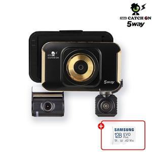 [기타]NEW캐치온 5way 3채널 블랙박스 128G+ 휴대폰연동 동글 + 장착쿠폰