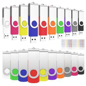 ABLAGE 8GB USB 플래시 드라이브 50팩 2.0 엄지 대용량 메모리 스틱 펜드라이브 50PCS(혼합 색상)