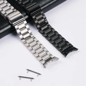 삼성호환 갤럭시 워치 6 클래식 47mm 43mm 7/6/5/4 44mm 40mm 손목 밴드 프로 45mm 용 메탈 곡선 인터페이