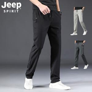 JEEP 지프 남성 바지 여름 얇은 스판 스트레이트 스포츠 슬랙스 /빅사이즈/조거/밴딩