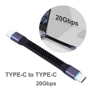 고속 충전 USB C to 타입 케이블, 데이터 라인, 짧은 PD 240W, 8K, 60Hz, 20Gbps, 10cm