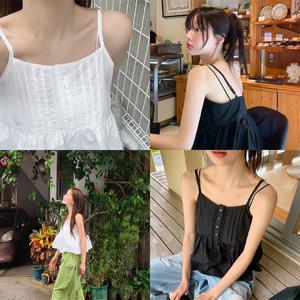 [모코블링] 모리걸 뷔스티에 블라우스 #부유방커버나시 #나시블라우스 #여름블라우스 #뷔스티에 #끈조절가능 #휴양지룩