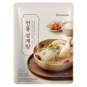 맛투데이 아워홈 전통 삼계탕 800g 4개 보양식 삼계 백숙 닭 한마리