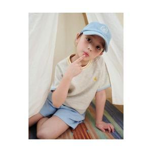 [매장정품] 빈폴 BEANPOLE 키즈 여아 와플 반팔 티셔츠 반바지 상하세트 베이지 BI5342G07A