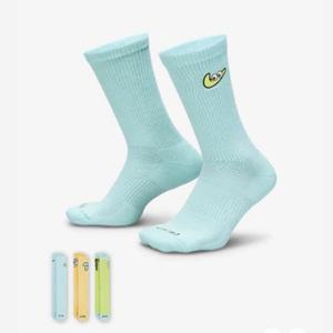 양말 NQK HF0851-902 에브리데이 플러스 쿠션 크루 삭스(3켤레)