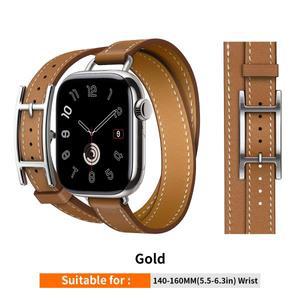 2025 Hapi Attelage 더블 투어 스트랩 Apple Watch 밴드 시리즈 10 9 8 7 Iwatch Ultra 1 2, H 버클 벨트
