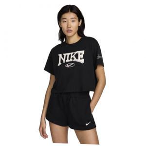 (매장정품) 나이키 NIKE 스포츠웨어 루즈 반소매 크롭 티셔츠 W - 블랙 FZ2856-010 118519