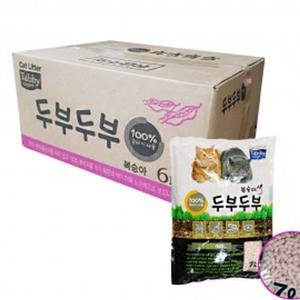 테비 복숭아 두부 7ℓX 6개고양이모래 모레 화장실 응고형 콩비지 향모래 캣화장실 타비두부 천연 용모래