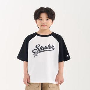[스타터 블랙라벨 키즈]웨이브 스타 반소매 (화이트) ST252ISS08_WHT