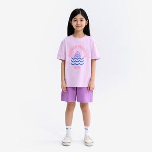 [아웃도어 프로덕츠 키즈][온라인전용]그래픽 반팔티 셋업 (퍼플) OD252SST91_PUR