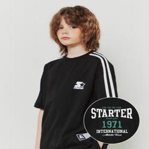 [스타터 블랙라벨 키즈]백면 레터링 링거 티셔츠 (블랙) ST252ISS02_BLK
