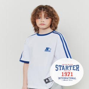 [스타터 블랙라벨 키즈]백면 레터링 링거 티셔츠 (화이트) ST252ISS02_WHT
