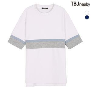 [TBJ]남성 네오프랜 절개배색 티셔츠(T182TS120P)