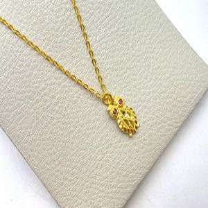 24K 순금 3.75g(1) 부엉이 일체형 펜던트 목걸이(18K 연결고리 장식)