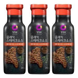 청정원 클래식 스테이크소스, 250g, 3개
