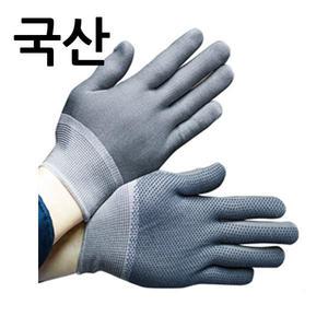도트장갑 10켤레 PU 폴리 코팅 장갑 점박이 회색 국산