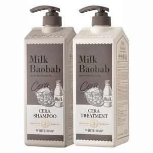 밀크바오밥 세라 샴푸 화이트솝, 1200ml, 1개 + 트리트먼트, 1개