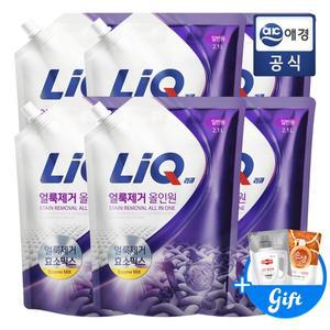 [리큐] 얼룩제거 올인원 세탁세제 리필 2.1Lx6개 일반+ 400ML 증정