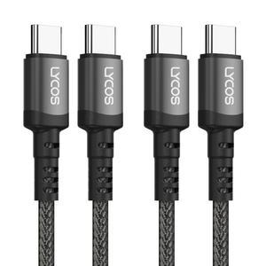 1+1 라이코스 PD 60W CtoC 패브릭 고속 충전케이블 /삼성 갤럭시 아이폰 핸드폰 닌텐도 충전기 케이블